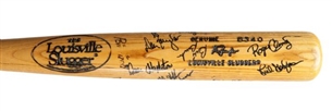 1986 Boston Red Sox Team Signed Bat With 17 Signatures Including Roger Clemens & Jim Rice 